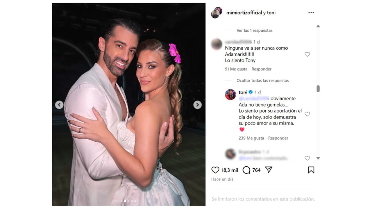 Así respondió a los ataques el bailarín.