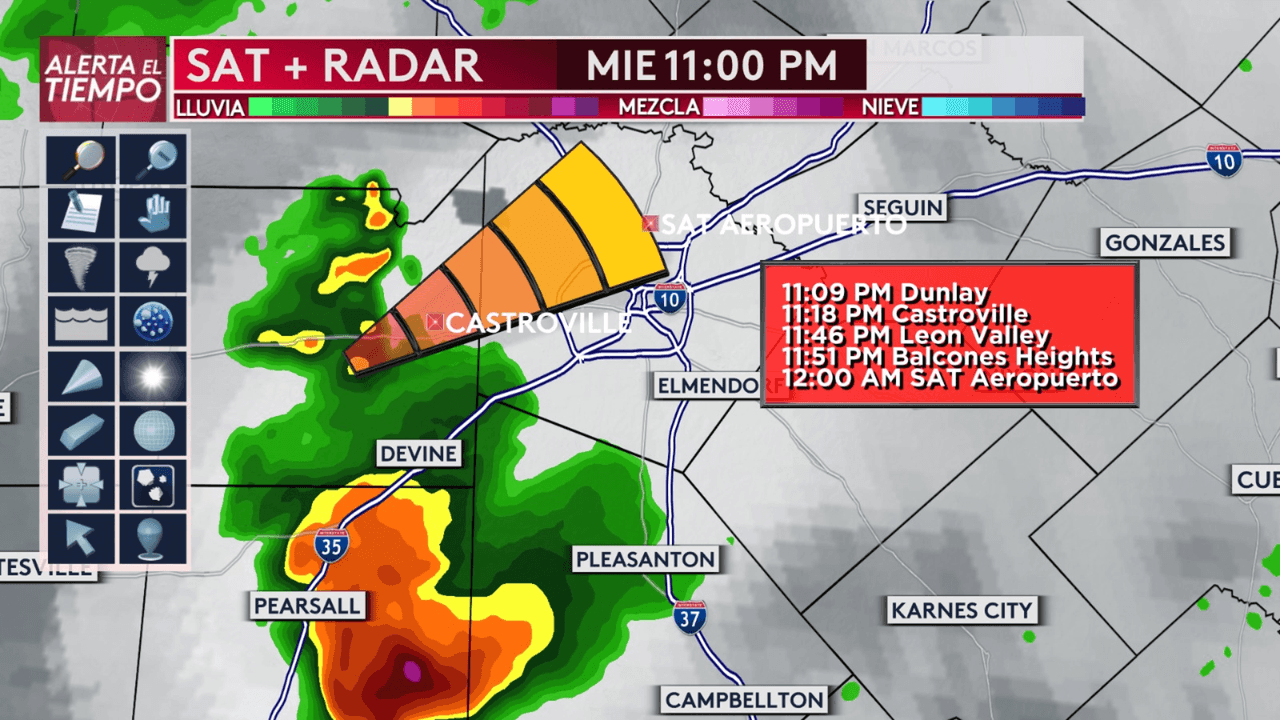 Vienen las tormentas a San Antonio. Ten precaución si vas a manejar