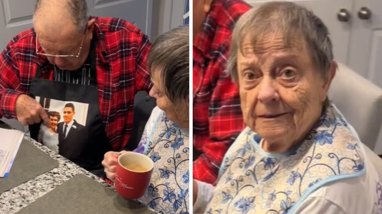 Abuelita con Alzheimer recordó a su esposo al ver una foto de su boda: "Tan bello y triste"