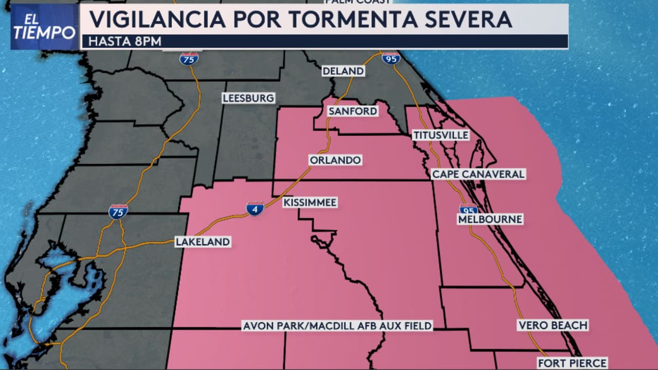 Tormentas dispersas dejarán fuertes lluvias y ráfagas de vientos el lunes en la Florida Central