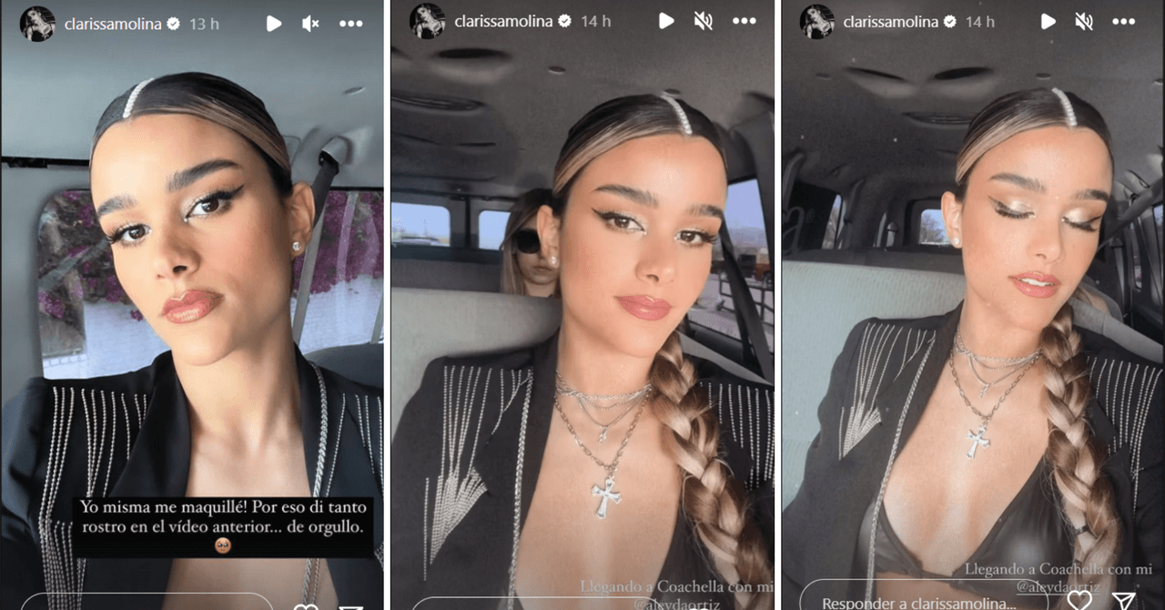 Clarissa Molina se hizo su propio maquillaje en Coachella 2023