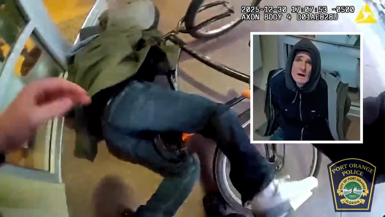 Policía de Port Orange derriba a sospechoso que huía en bicicleta tras robos en tiendas