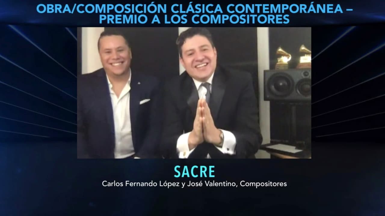 Mejor Obra/Composición Clásica Contemporánea quedó en manos de Carlos Fernando López y José Valentino por ‘Sacre’.
