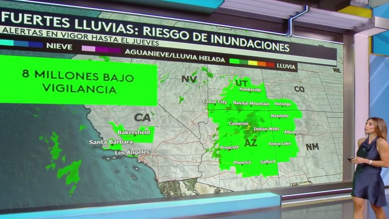 Clima hoy en EEUU miércoles 21 de octubre de 2026: California y Arizona están bajo raro riesgo de tornados