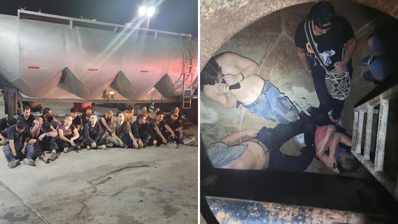 Hallan a 18 inmigrantes que viajaban dentro del tanque de un tráiler en Eagle Pass, Texas
