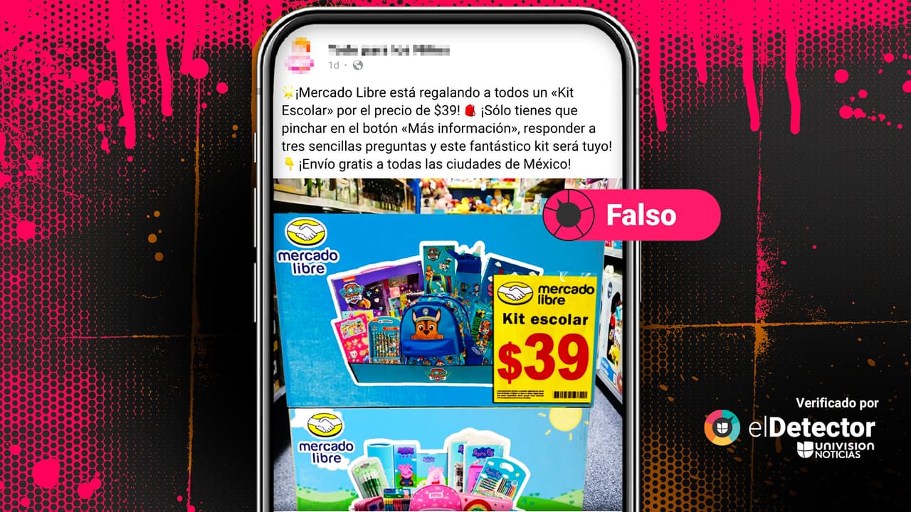 Es falso que Mercado Libre esté vendiendo kits escolares por dos dólares en México