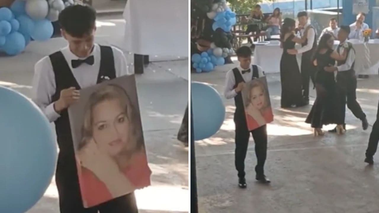 Graduado baila con el retrato de su mamá fallecida y hace llorar a TikTok: “No puedo imaginar su dolor”
