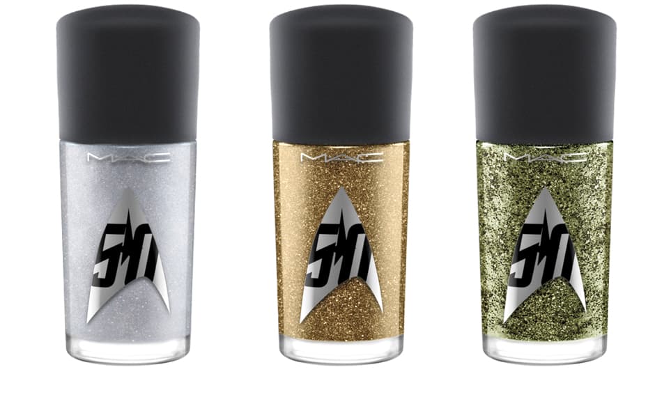 Nada mejor que este trío de pigmentos métalicos para lograr un maquillaje galáctico. Los tonos: Enterprise, Holladeck, Skin of Evil. $14 dólares cada uno, 
<a href="https://www.maccosmetics.com/collections-mac-star-trek">Maccosmetics</a>.