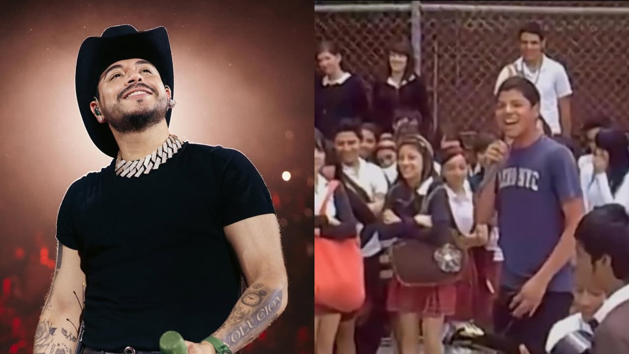 Así cantaba Eduin Caz, vocalista de Grupo Firme, cuando iba a la escuela
