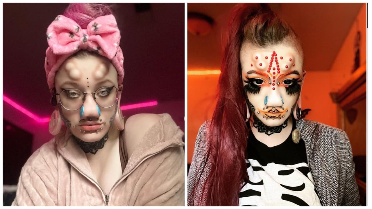 Joven con modificaciones corporales extremas se muestra orgullosa de su belleza: así luce
