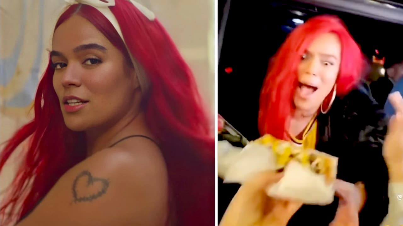 Karol G grita eufórica por el 'hot dog' que le regaló una fan en plena calle: “Voy a llorar”