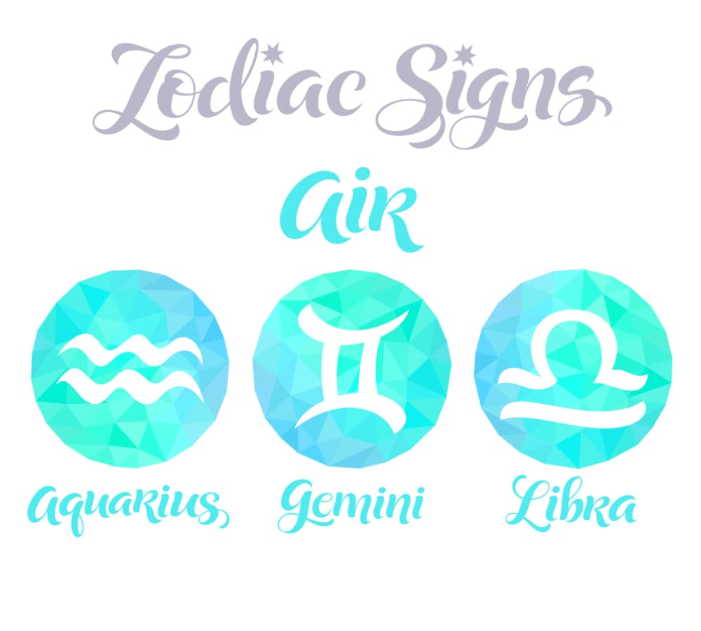 Los signos de aire son Géminis, Libra y Acuario, así que cada nuevo encuentro que tendrán estos dos planetas sociales serán en dichos signos, hasta concluir el periodo de 200 años y cambiar a una era de agua.
<br>