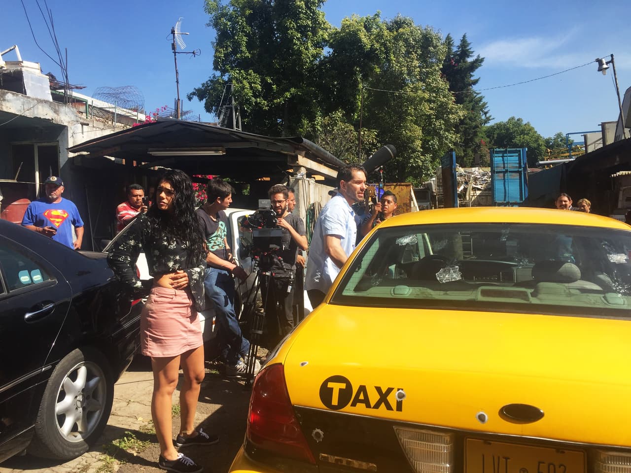 Para la grabación de la escena los técnicos cuidaron cada detalle.