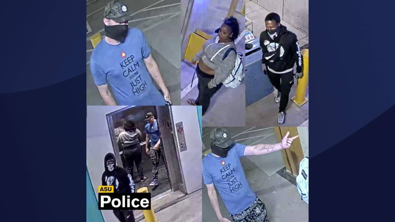 El departamento de policía de ASU está buscando la ayuda del público para identificar a tres sospechosos relacionados con un robo a mano armada en el 
<b>estacionamiento “Novus</b>” del campus en Tempe.