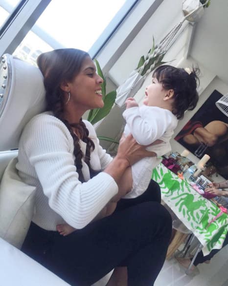 Francisca estuvo feliz jugando con Baby Giulietta.