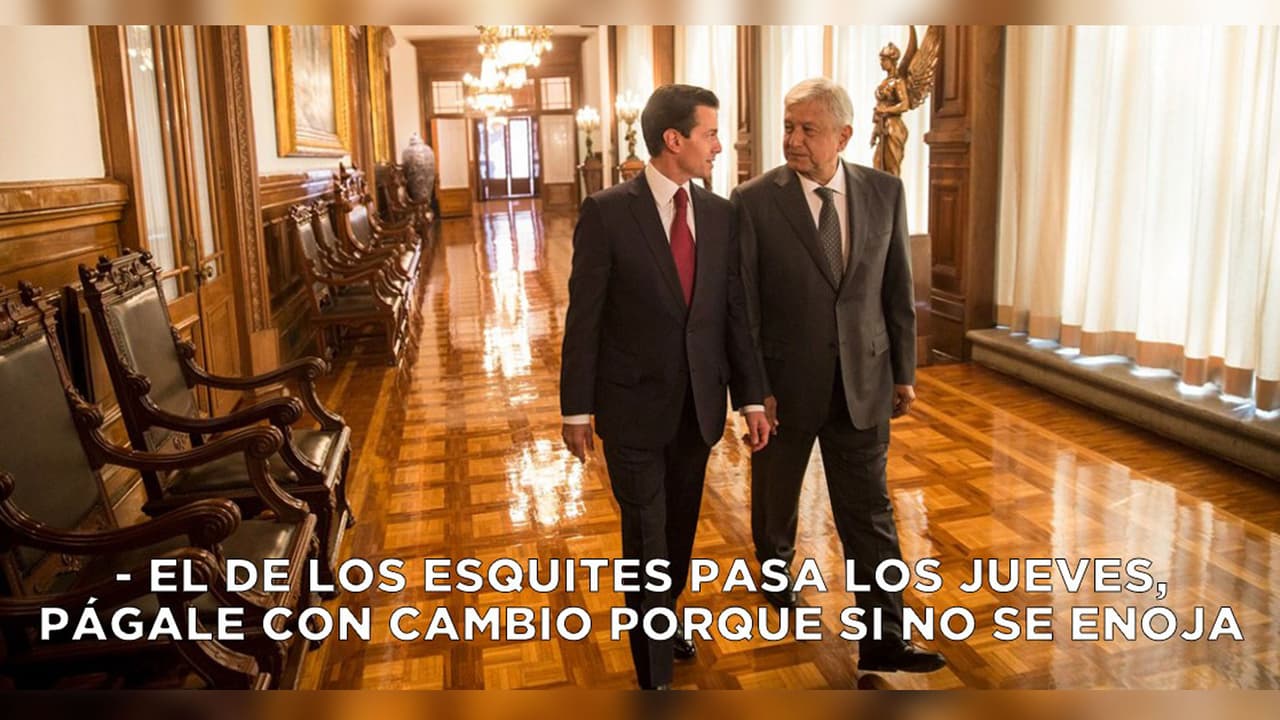 Los mejores memes del tour de AMLO por Palacio Nacional junto a Peña Nieto