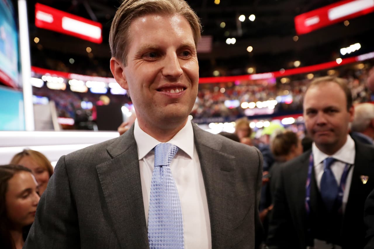 Eric Trump, el menor del matrimonio de Donald e Ivana Trump.