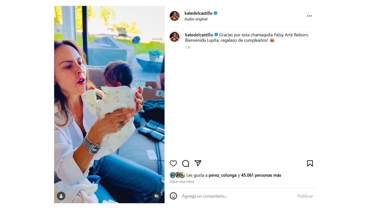 Así presentó Kate del Castillo a la bebé Lupita.
