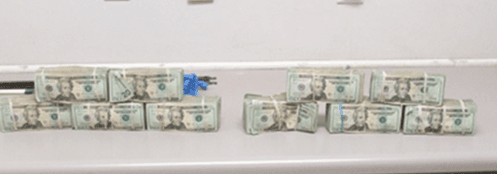 De acuerco con el DPS, la cantidad incautada superaba los 100,000 dólares.