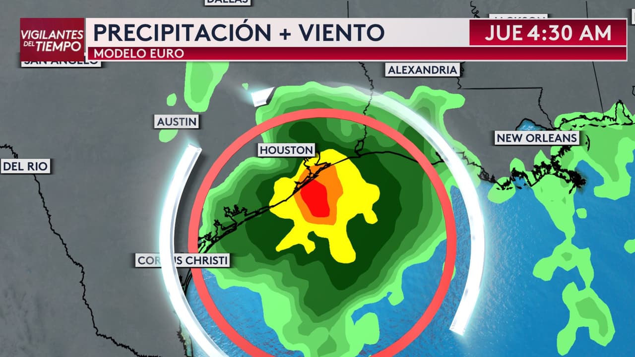 Lluvias intensas amenazan Houston mientras un sistema avanza y podría fortalecerse en el Golfo