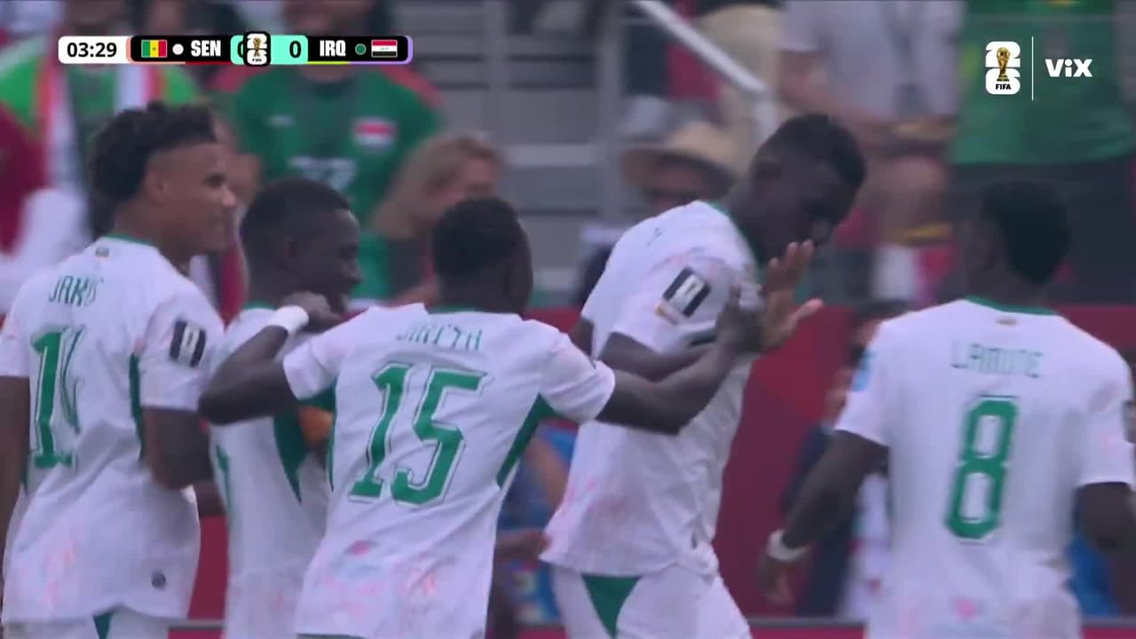 ¡Gol de Senegal! Habib Diarra se impone por aire y abre el marcador
