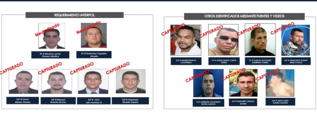 Imagen publicada en la conferencia de prensa de las autoridades colombianas sobre el caso del magnificidio en Haití.