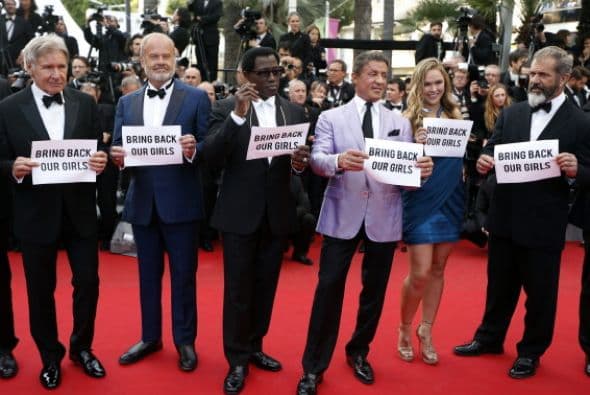 Luego les llegó el momento de llamar la atención al tema de las chicas secuestradas.