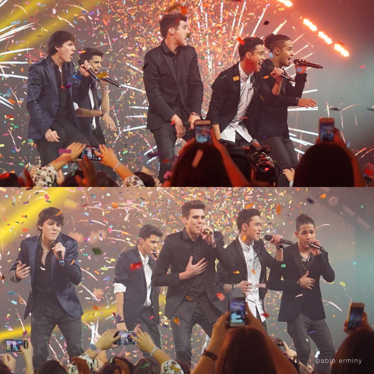 ¡El primer momento en que los cinco cantan juntos en el escenario como CNCO!