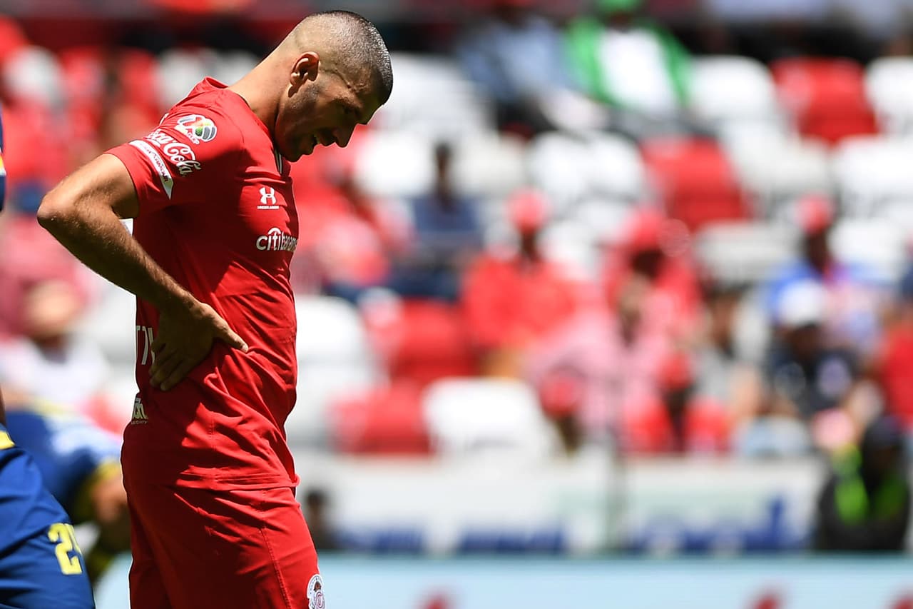 Gigliotti lamenta la derrota del Toluca.