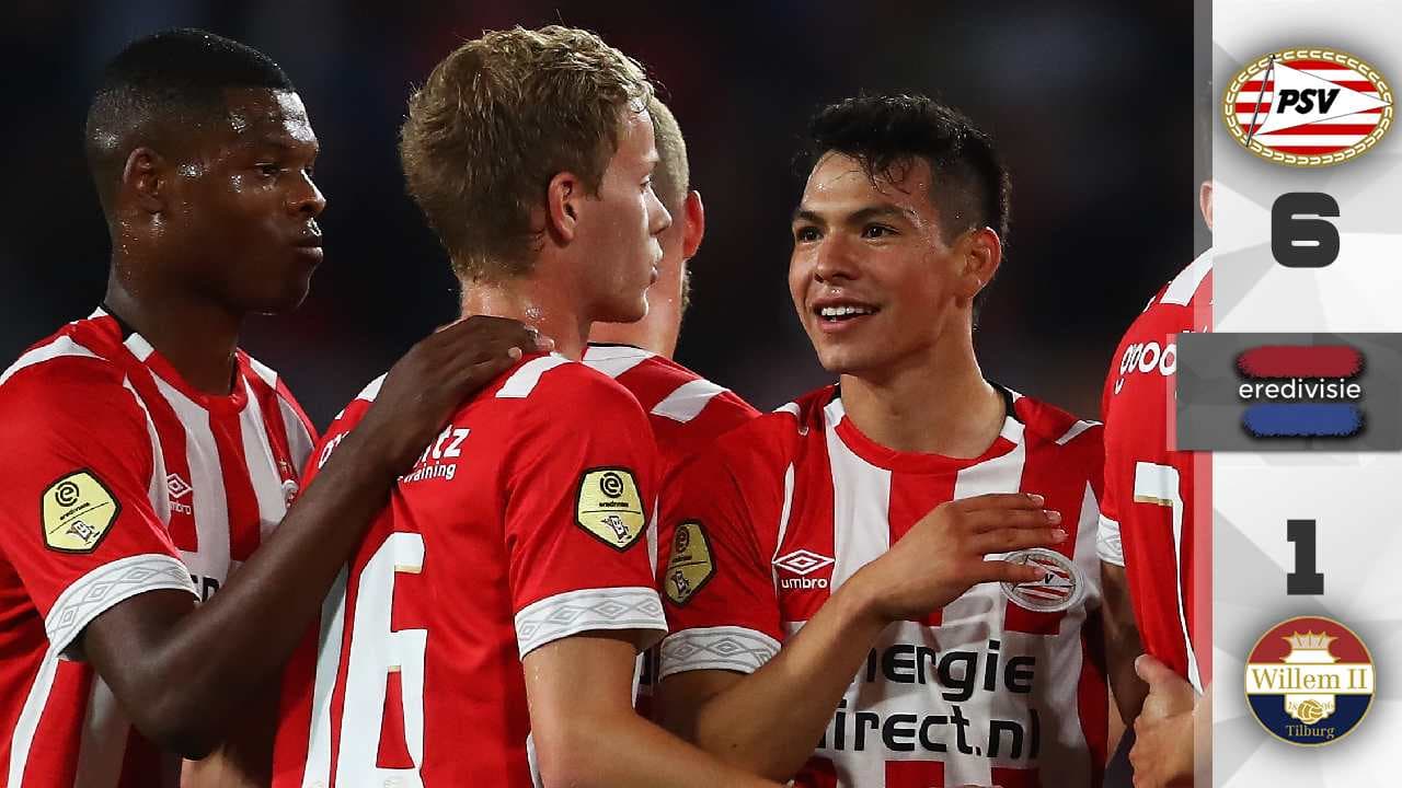 Con Chucky en la cancha, el PSV se da un festín de media docena de goles ante el Willem II