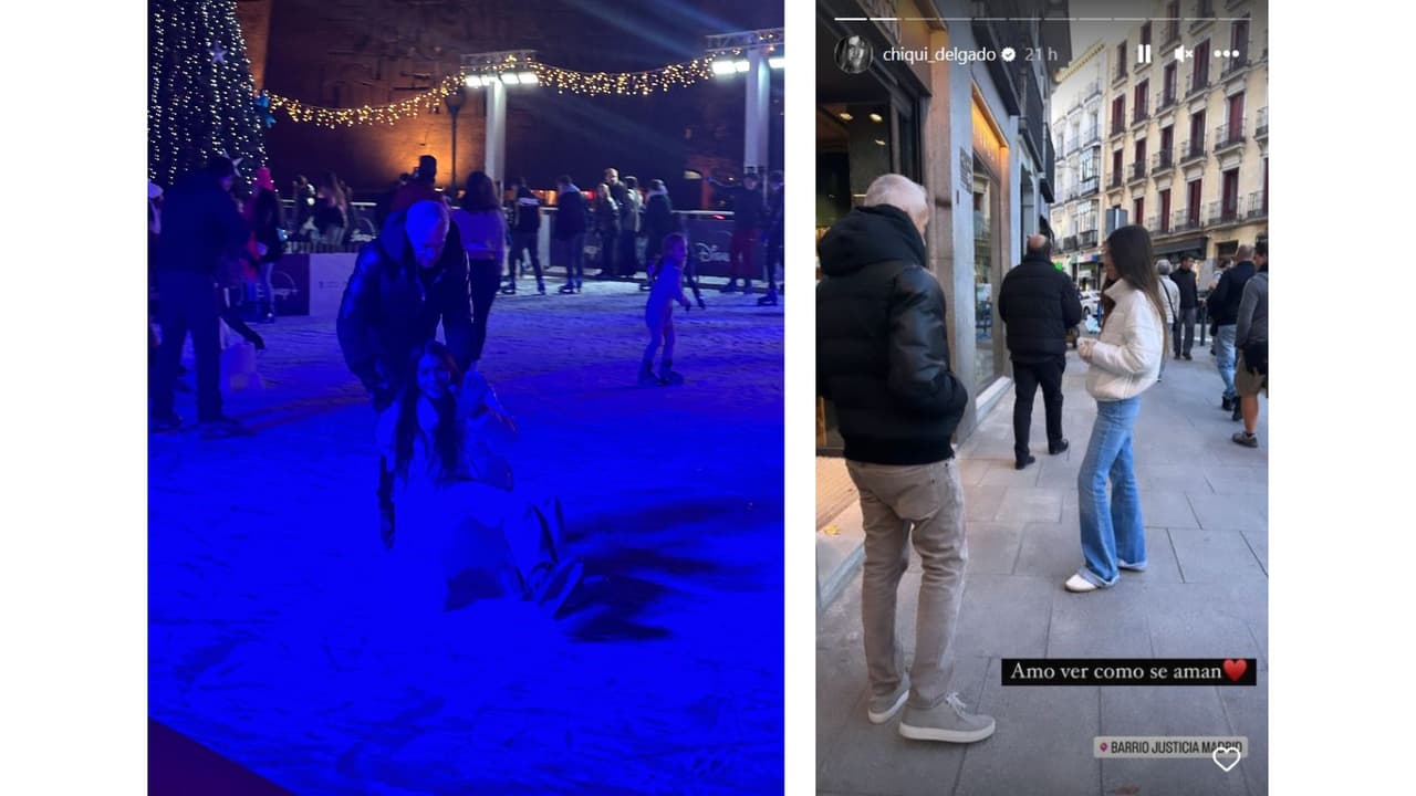 Jorge Ramos con la hija menor de 'Chiqui' Delgado, Carlota.