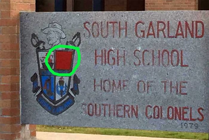 Escuela de Garland 'borró' bandera confederada de su campus