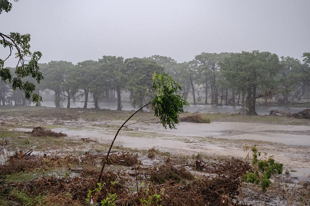 Tan 
<b><a href="https://www.univision.com/local/san-antonio-kwex/vigilancia-por-inundaciones-para-el-centro-de-texas-pone-en-riesgo-las-labores-de-busqueda-en-rio-guadalupe-fotos" target="_blank">como había anticipado el Servicio Meteorológico Nacional</a></b>, 
<b>fuertes y constantes lluvias bañaron este domingo 13 de julio, al amanecer, el centro de Texas</b>, en el área conocida como el 
<b>Hill Country.</b> Fue aquí mismo donde 
<b>al amanecer del 4 de julio</b> cientos de personas sufrieron el impacto del 
<b>desbordamiento del río Guadalupe</b>, que causó 
<b>inundaciones catastróficas</b>. Una semana más tarde, la cifra de muertes supera las 120 y la de personas desaparecidas se acerca a las 170.