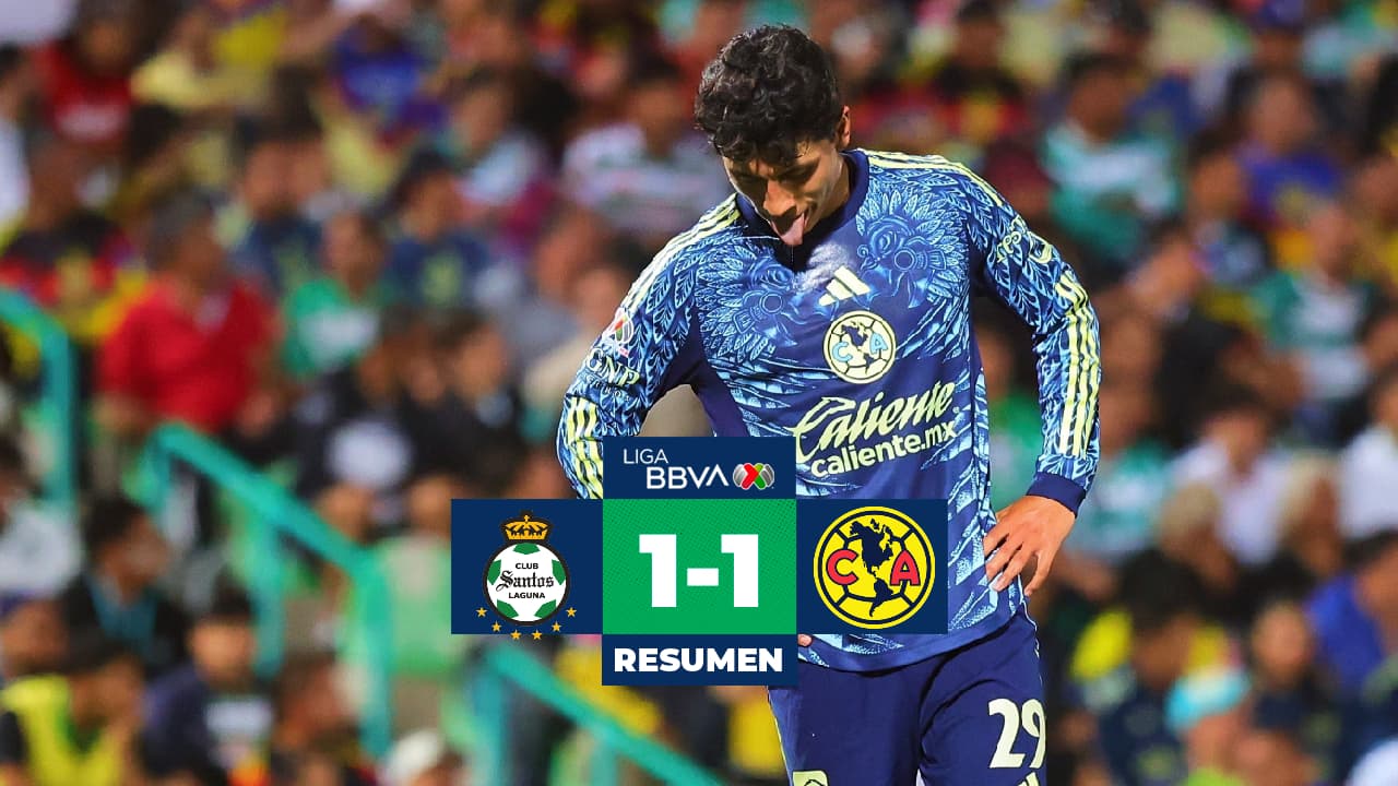 Santos Laguna y América empatan en el TSM como parte de la jornada 13 del CL2025