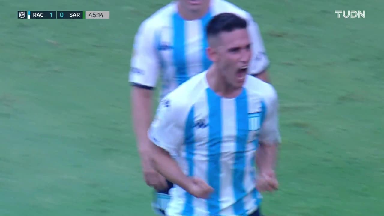 ¡Primera palomita! Rojas fulmina para el 1-0 de Racing sobre Sarmiento