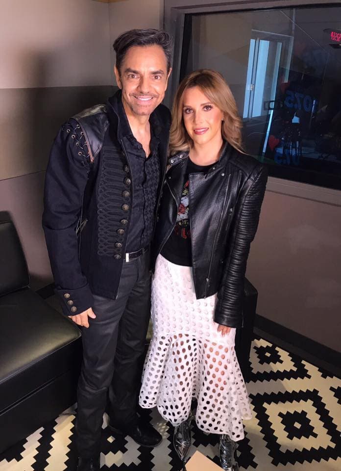 Con el actor mexicano, ahora en Hollywood, 
<a href="http://www.univision.com/temas/erika-reyna">Eugenio Derbez</a>.