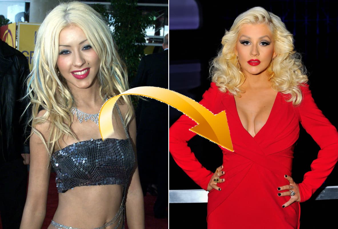 ¡Christina Aguilera no se quiso quedar atrás y dos 'naranjas' se mandó colocar!