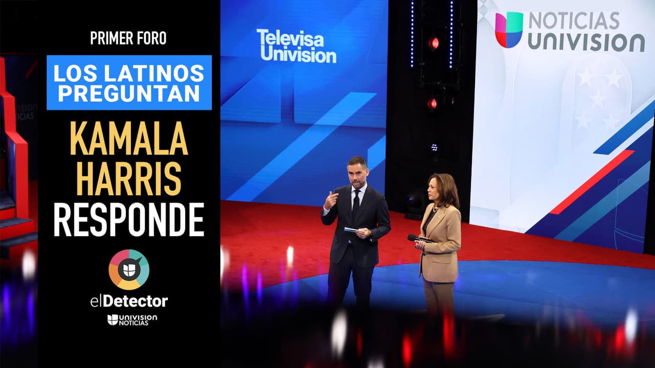 Afirmaciones engañosas y faltas de contexto sobre Trump: verificamos a Kamala Harris en el town hall con latinos en Univision