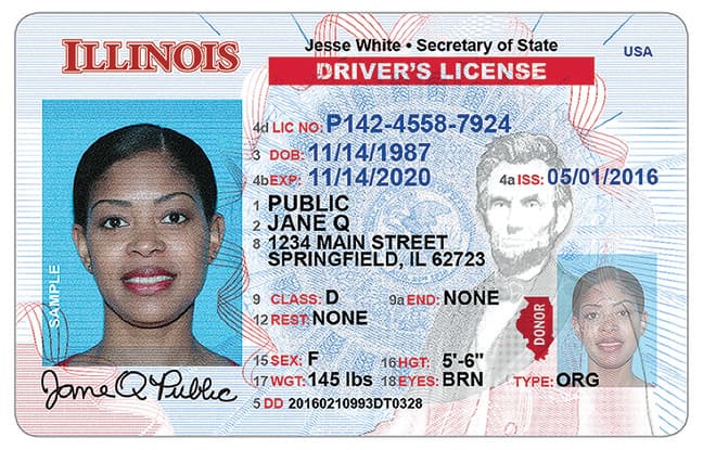 Nueva licencia de manejo de Illinois