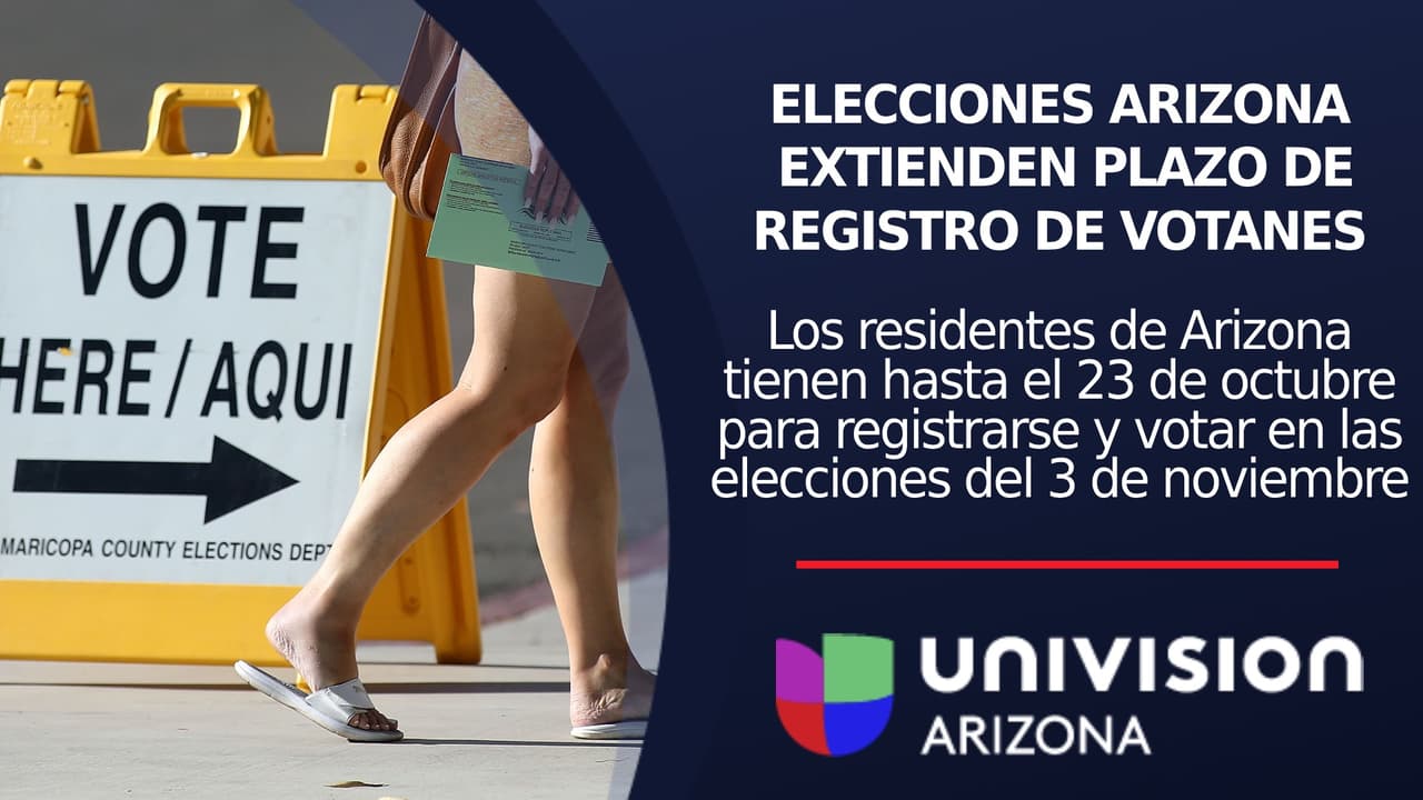 Juez federal ordena a Arizona extender la fecha límite de registro para votar hasta el 23 de octubre