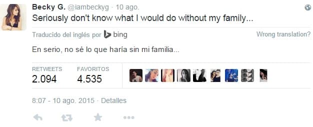 También agradeció a su familia por estar a su lado apoyándola.