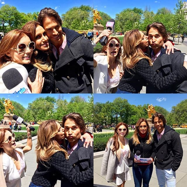 Lo bueno es que la actriz no es celosa y los tres siguieron bromeando.