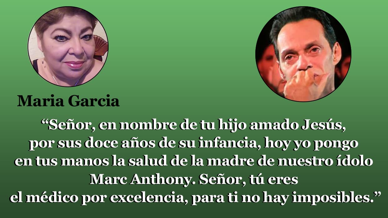 Oraciones para la mamá de Marc Anthony.