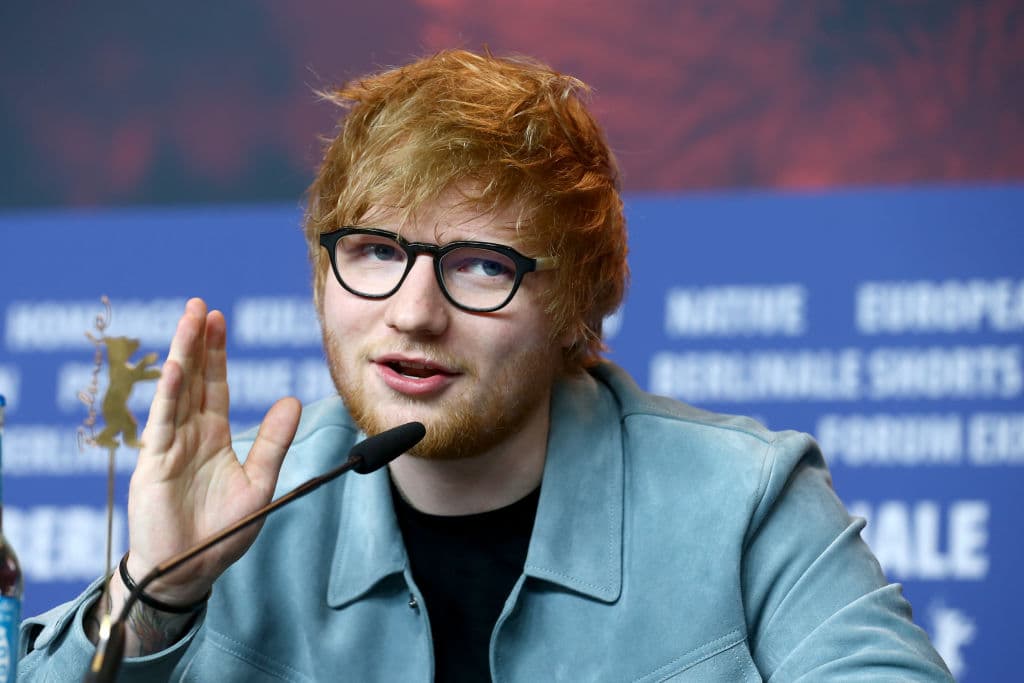 BERLIN, GERMANY - FEBRUARY 23: Ed Sheeran is seen at the 'Songwriter' press conference during the 68th Berlinale International Film Festival Berlin at Grand Hyatt Hotel on February 23, 2018 in Berlin, Germany. (Photo by Thomas Niedermueller/Getty Images)