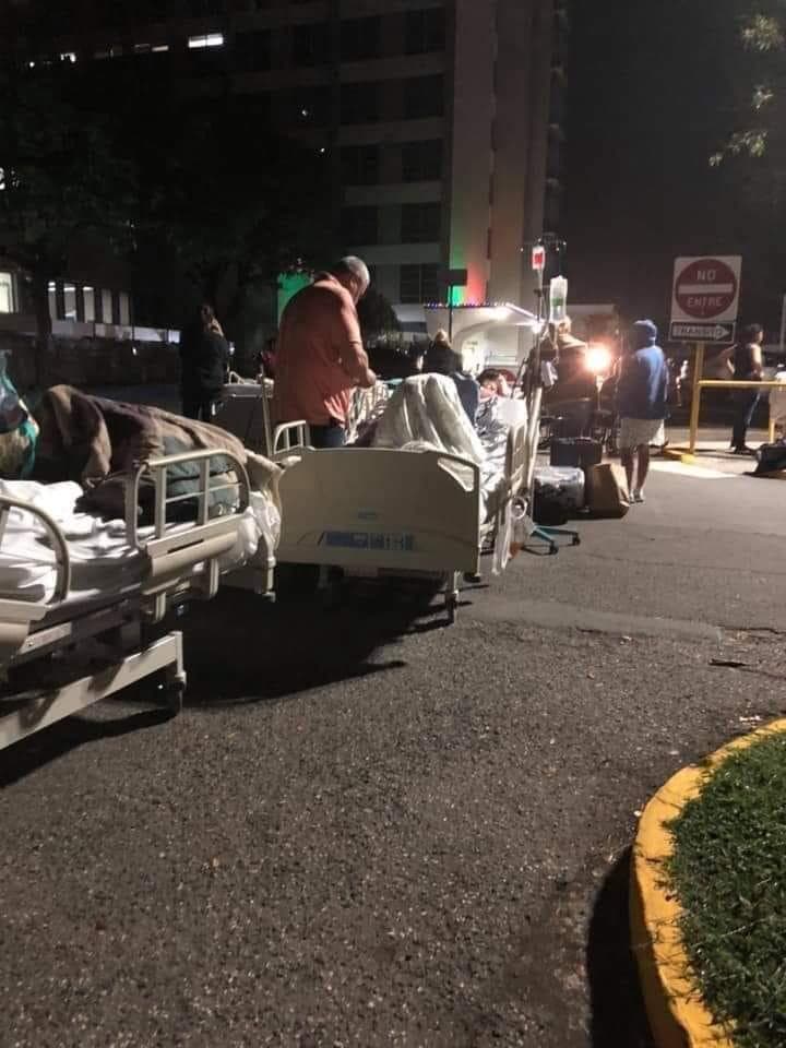 Un hospital de Ponce desalojó a sus pacientes como parte del protocolo de casos de emergencias.
