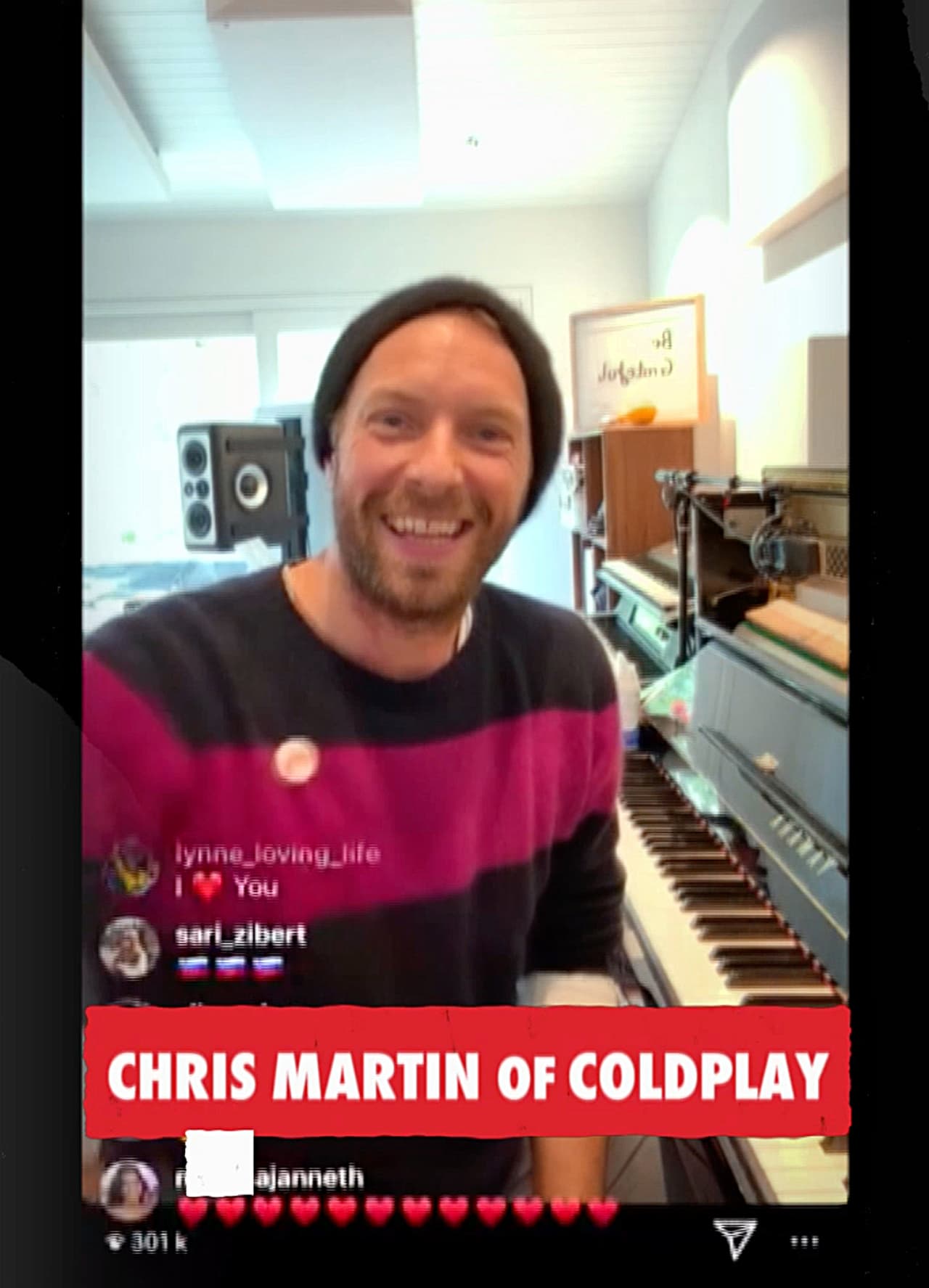 Chris Martin, vocalista de Coldplay, dijo presente.