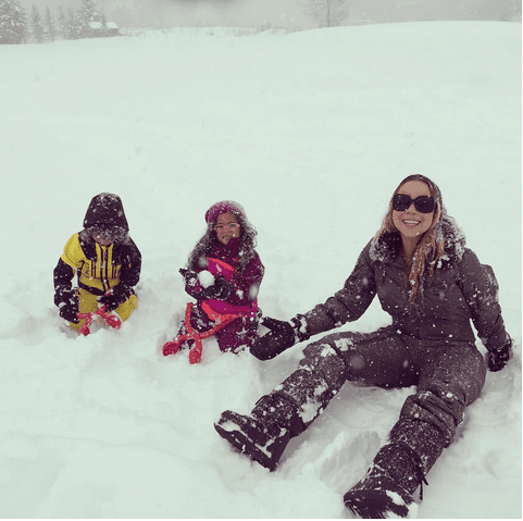 Este año la linda intérprete pasó unas fiestas muy heladas, ya que viajó con toda su familia a Aspen.