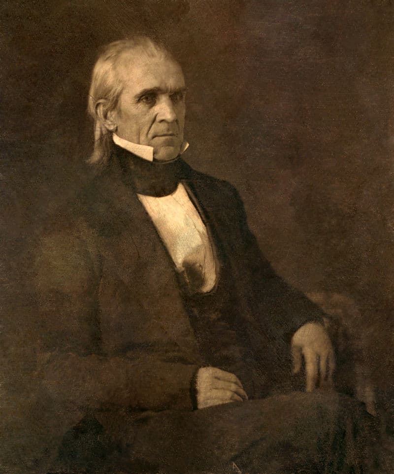 Los cálculos biliares hicieron de James K. Polk (1795-1849) un niño enfermo que no pudo ir al colegio sino hasta los 18 años. Lo operaron sin anestesia y a los 49 años de edad, se convirtió en 1844 en el presidente más joven de la historia de Estados Unidos. Pocos creyeron que iba a ganar las elecciones. Se fue a la guerra con México, ante el rechazo de ese país a la incorporación de Texas a los Estados Unidos y le declaró la guerra a Inglaterra para provocar la venta del territorio que hoy es el estado de Oregon.