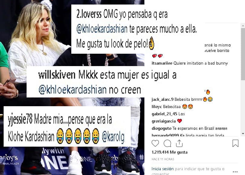Otra muestra de lo confundidos que estaban sus fan son algunas de estas frases: “OMG, yo pensaba que era @khloekardashian. Te pareces mucho a ella. Me gusta tu look de pelo” y “
<b>madre mía, pensé que era la Kardashian</b>”.