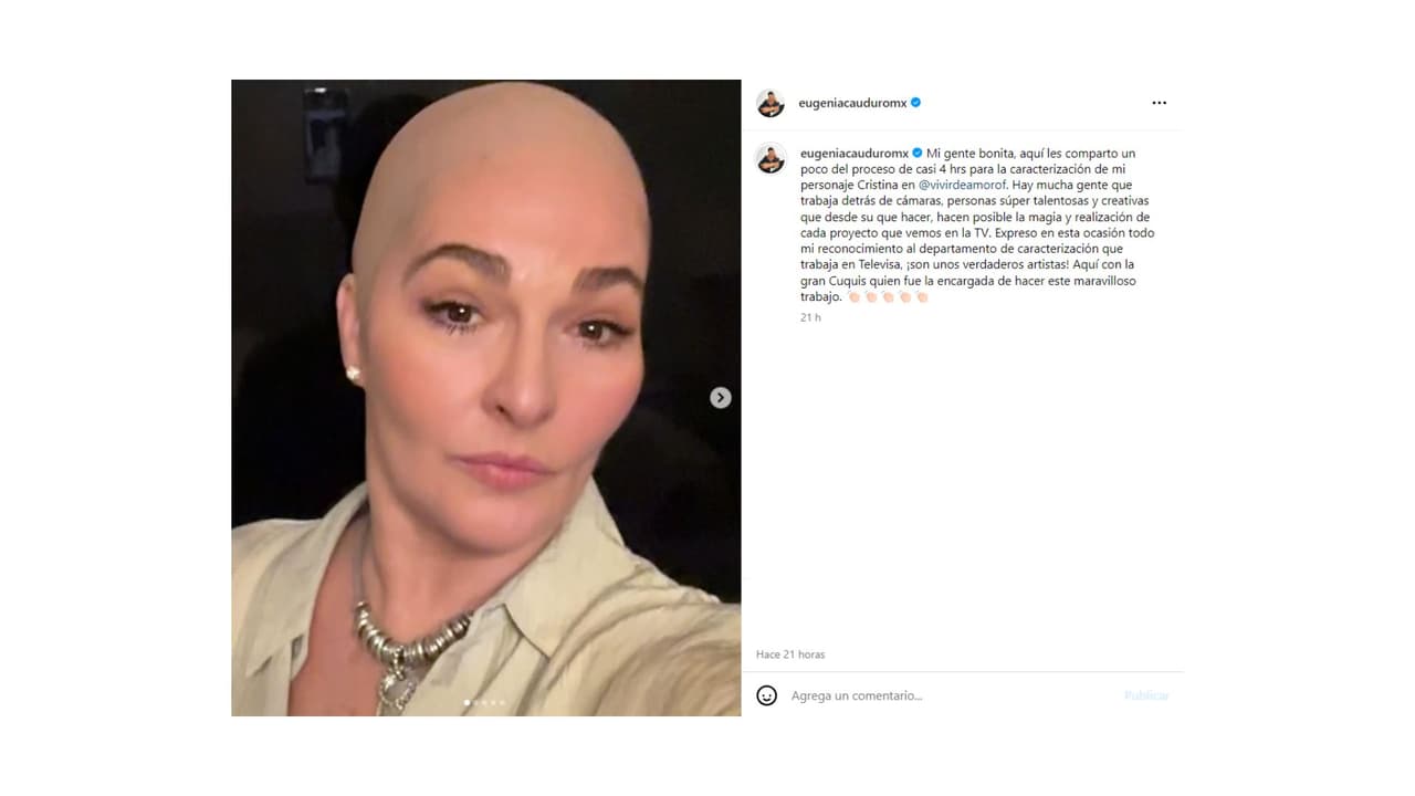 Eugenia Cauduro transformó su imagen para la telenovela Vivir de Amor.